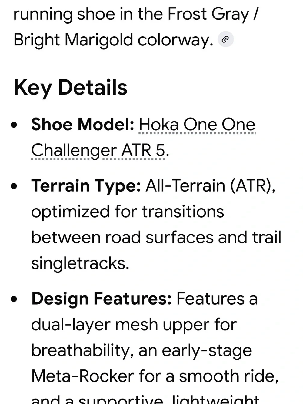 Hoka One One Gray and Orange Men's Athletic Trail Shoes